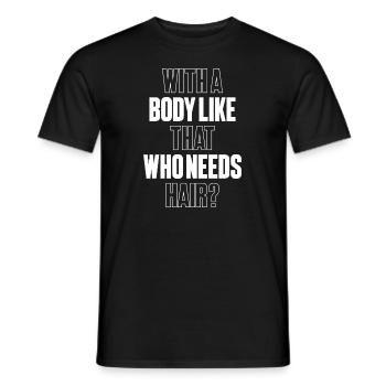 Schwarzer Humor Kahl - Männer T-Shirt - Schwarz - Vorne - AI Model Male 178 light (178cm)