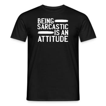 Schwarzer Humor Attitüde - Männer T-Shirt - Schwarz - Vorne - AI Model Male 178 light (178cm)