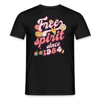 1984 Jahrgang Geburtstag Jahrgang 1984 - Männer T-Shirt - Schwarz - Vorne - AI Model Male 178 light (178cm)