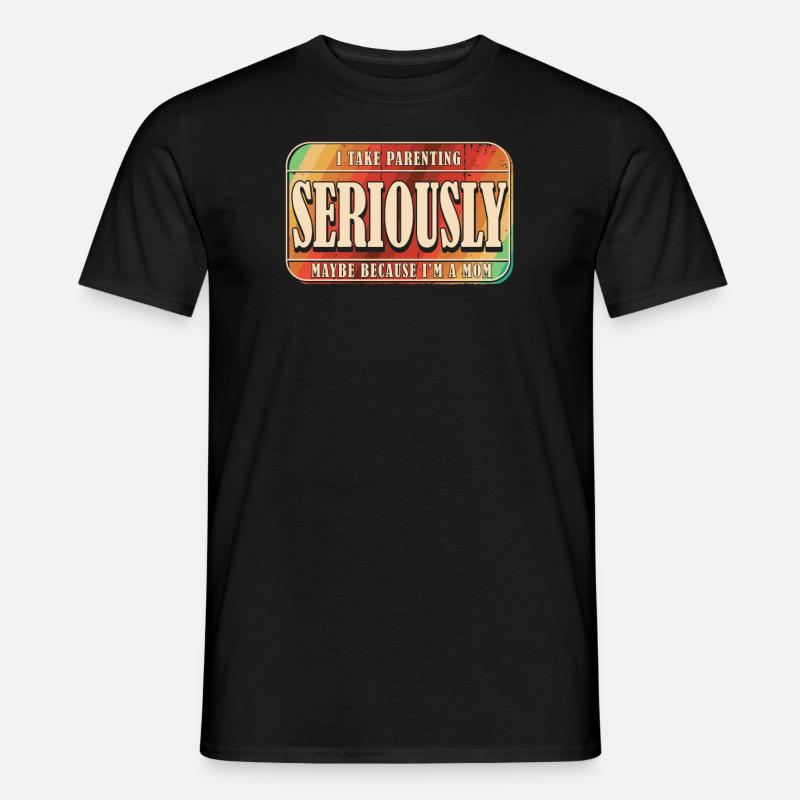 Schwarzer Humor Erziehung - Männer T-Shirt - Schwarz