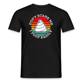 L’humour noir ne me fait pas peur je fais caca facilement - T-shirt homme - noir - Devant - AI Model Male 178 light (178cm)