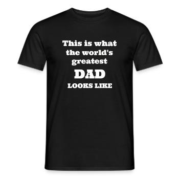 Mens This Is What The World's Greatest Dad Looks L - Men's T-Shirt - black - Front - AI Model Male 178 light (178cm)