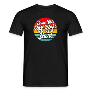 Black humor in short - Men's T-Shirt - black - Front - AI Model Male 178 light (178cm)