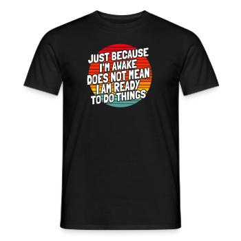 Black humor - Men's T-Shirt - black - Front - AI Model Male 178 light (178cm)