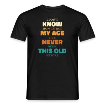 Umorismo nero - T-shirt uomo - nero - Fronte - AI Model Male 178 light (178cm)