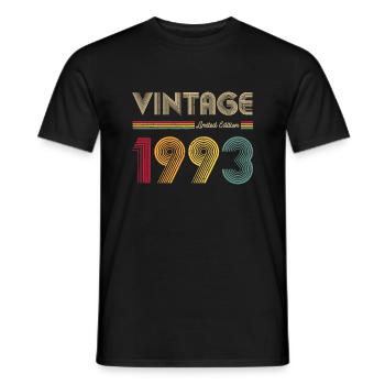 Millésime 1993 Hommes Femmes 30e anniversaire 30 ans G - T-shirt homme - noir - Devant - AI Model Male 178 light (178cm)