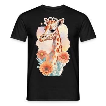 Giraffe - Men's T-Shirt - black - Front - AI Model Male 178 light (178cm)