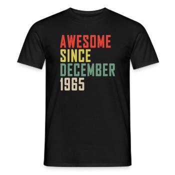 58e anniversaire génial depuis décembre 1965 - T-shirt homme - noir - Devant - AI Model Male 178 light (178cm)