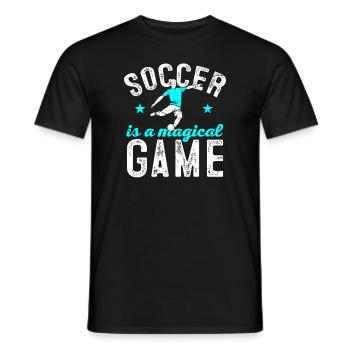 Le football est un jeu magique jeu de football - T-shirt homme - noir - Devant - AI Model Male 178 light (178cm)