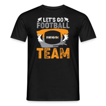 Fußball Let's Go Fußballmannschaft Let's Go - Männer T-Shirt - Schwarz - Vorne - AI Model Male 178 light (178cm)