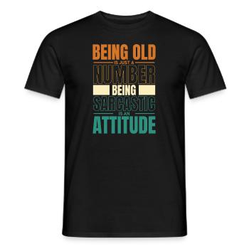 Black humor - Men's T-Shirt - black - Front - AI Model Male 178 light (178cm)
