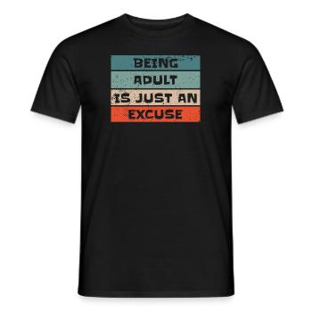 Black humor - Men's T-Shirt - black - Front - AI Model Male 178 light (178cm)