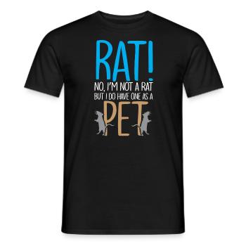 Rat! No, I'm not a rat, but I have - Men's T-Shirt - black - Front - AI Model Male 178 light (178cm)