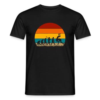 Retro Evolution Wrestling - Men's T-Shirt - black - Front - AI Model Male 178 light (178cm)