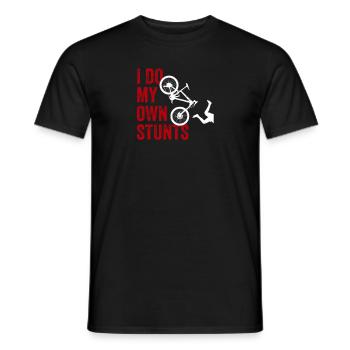 VTT Je fais mes propres cascades VTT - T-shirt homme - noir - Devant - AI Model Male 178 light (178cm)