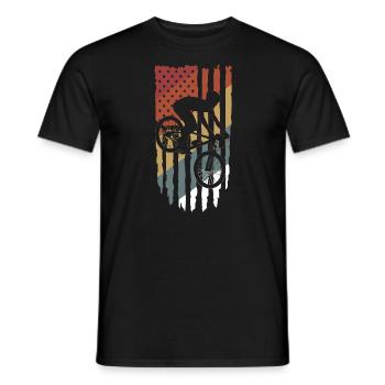 MTB Retro Vintage American Mountain Bike - Men's T-Shirt - black - Front - AI Model Male 178 light (178cm)