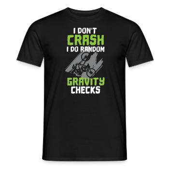 VTT Je ne m’écrase pas Je fais un contrôle de gravité - T-shirt homme - noir - Devant - AI Model Male 178 light (178cm)
