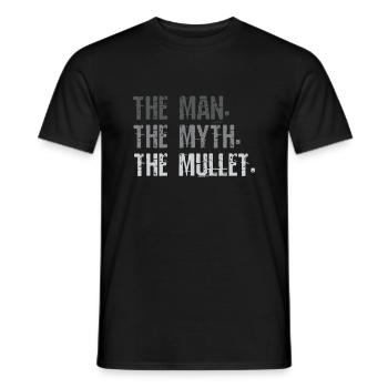 Mullet, L’homme Le mythe Le mulet - T-shirt homme - noir - Devant - AI Model Male 178 light (178cm)