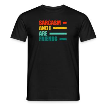 Black humor - Men's T-Shirt - black - Front - AI Model Male 178 light (178cm)