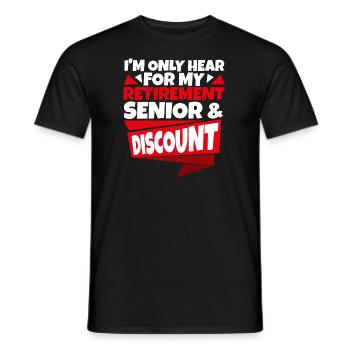 Pensioner Pension Discount - Men's T-Shirt - black - Front - AI Model Male 178 light (178cm)