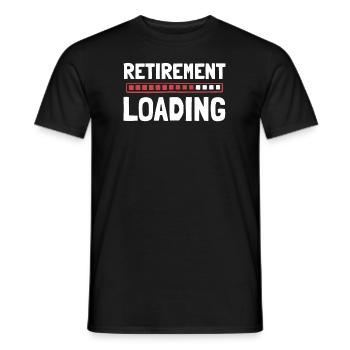 Pension de retraite drôle de chargement de retraite - T-shirt homme - noir - Devant - AI Model Male 178 light (178cm)