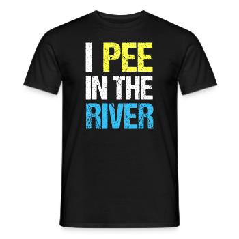 Je fais dans la rivière drôle d’été - T-shirt homme - noir - Devant - AI Model Male 178 light (178cm)