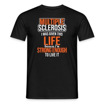 Sclérose en plaques La vie est suffisamment forte Sensibilisation à la SP - T-shirt homme - noir - Devant - AI Model Male 178 light (178cm)