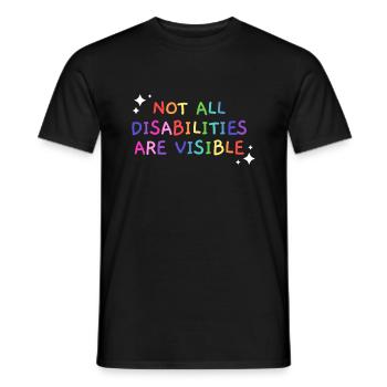 Tous les handicaps ne sont pas visibles Handicapés conscients - T-shirt homme - noir - Devant - AI Model Male 178 light (178cm)