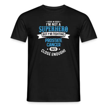 Prostate Cancer Awareness Ribbon - Men's T-Shirt - black - Front - AI Model Male 178 light (178cm)