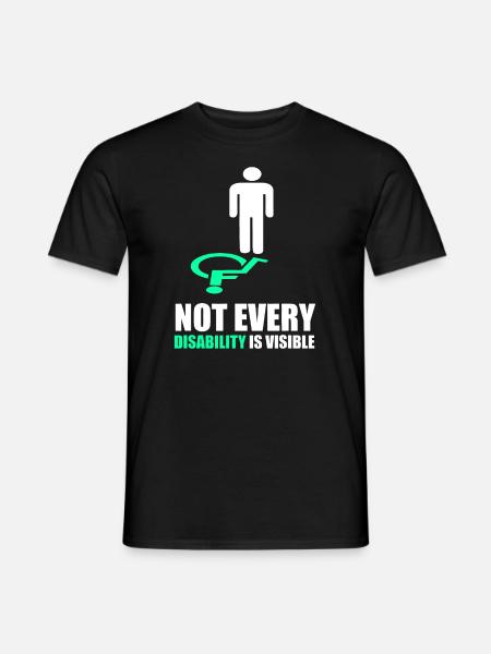 Nicht jede Behinderung ist sichtbar - Disability Aware - Männer T-Shirt - Schwarz