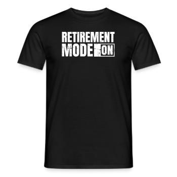 Mode de retraite de pension de retraité activé - T-shirt homme - noir - Devant - AI Model Male 178 light (178cm)