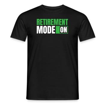 Pension de retraite drôle Mode de retraite activé - T-shirt homme - noir - Devant - AI Model Male 178 light (178cm)
