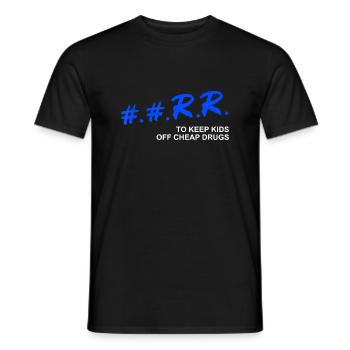 Rr pour garder les enfants hors des drogues bon marché - T-shirt homme - noir - Devant - AI Model Male 178 light (178cm)