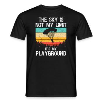 Funny Skydiving Art For Men Women Skydive Lover Sk - Men's T-Shirt - black - Front - AI Model Male 178 light (178cm)