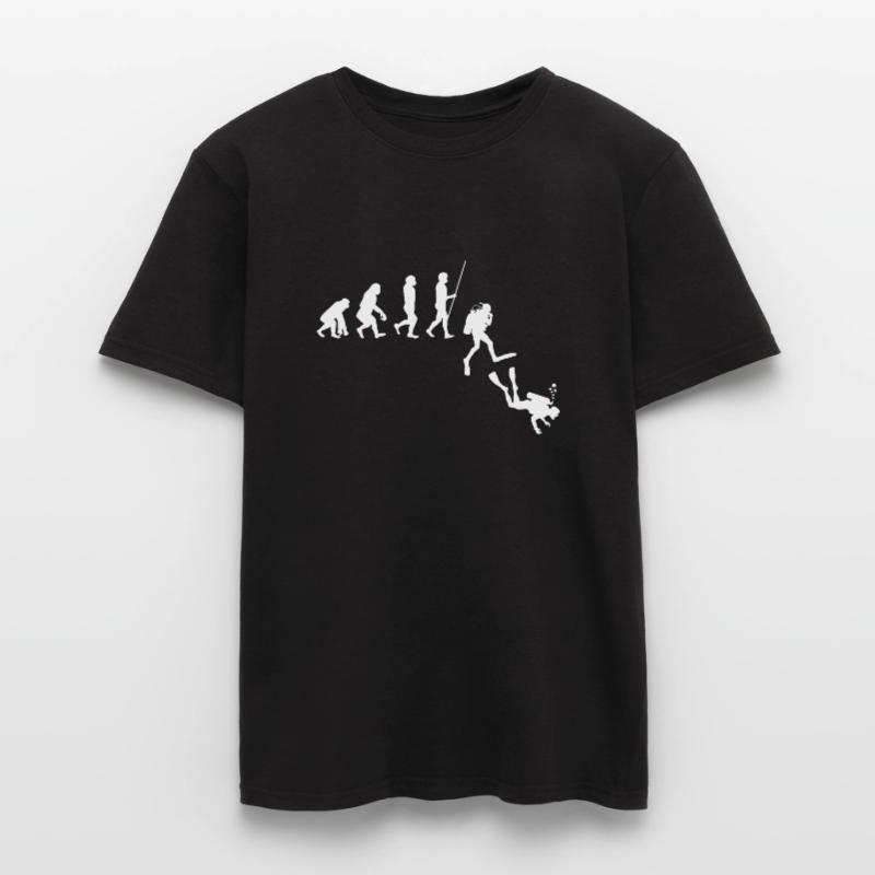 Évolution de la plongée | Evolution de Man Funny Scuba Di T-shirt homme