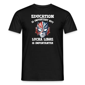 Lucha Libre Mexikanische Wrestling Maske Luchador - Männer T-Shirt - Schwarz - Vorne - AI Model Male 178 light (178cm)