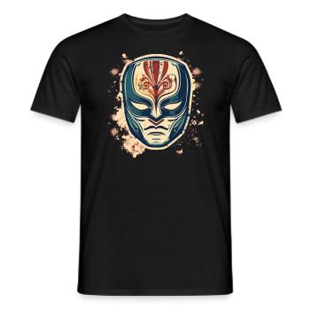 Lucha Libre Mexikanische Wrestling Maske Luchador - Männer T-Shirt - Schwarz - Vorne - AI Model Male 178 light (178cm)