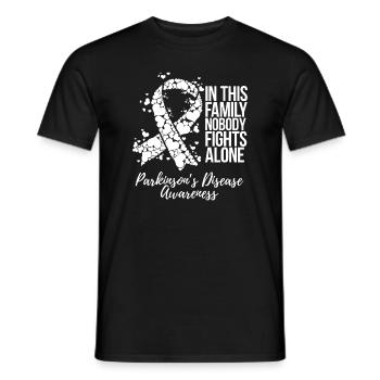 Familiäre Unterstützung Parkinson-Krankheitsbewusstsein - Männer T-Shirt - Schwarz - Vorne - AI Model Male 178 light (178cm)