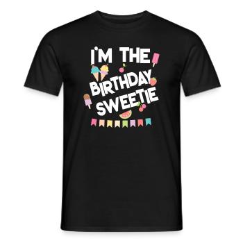 Gâteries de crème glacée amusantes Je suis la fille chérie d’anniversaire - T-shirt homme - noir - Devant - AI Model Male 178 light (178cm)