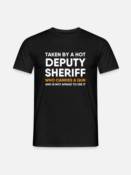 Deputy Sheriff Girlfriend Boyfriend Wife Husband F - Men's T-Shirt - black