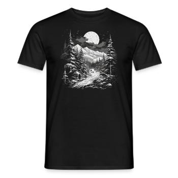 Forest, Nature, Landscape, Hats - Men's T-Shirt - black - Front - AI Model Male 178 light (178cm)