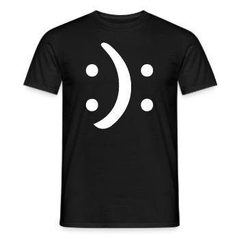 Bipolares Bewusstsein Glückliches trauriges Gesicht Psychische Gesundheit - Männer T-Shirt - Schwarz - Vorne - AI Model Male 178 light (178cm)