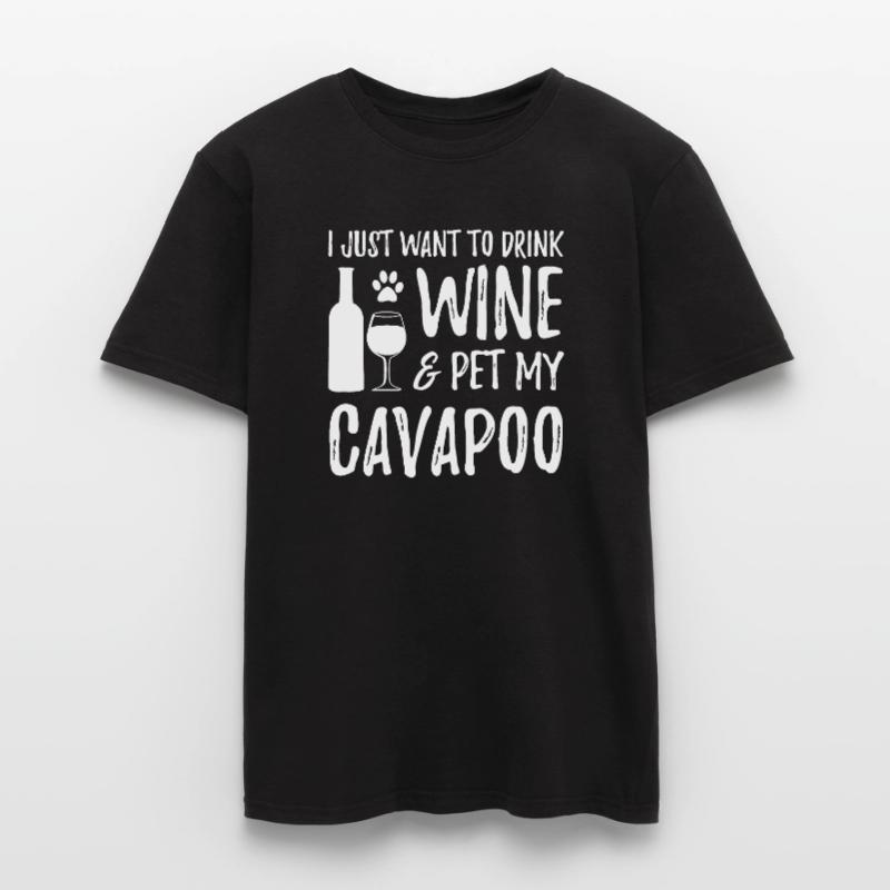 Vin et Cavapoo, pour Cavapoo Dog T-shirt homme