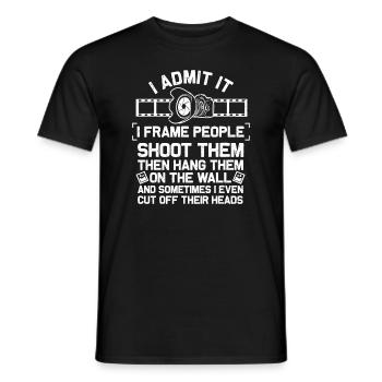 Drôle de photographe cadeau pour hommes femmes photo cool - T-shirt homme - noir - Devant - AI Model Male 178 light (178cm)