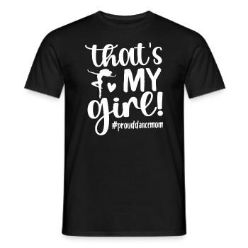 C’est ma fille danse maman d’une danseuse Mama danse - T-shirt homme - noir - Devant - AI Model Male 178 light (178cm)