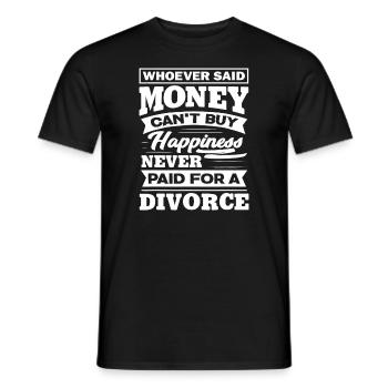 Celui qui a dit que l’argent ne pouvait pas acheter le bonheur - T-shirt homme - noir - Devant - AI Model Male 178 light (178cm)