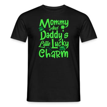 Mommy And Daddy's Little Lucky Charm St. Patrick's - Men's T-Shirt - black - Front - AI Model Male 178 light (178cm)