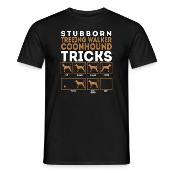 Hartnäckige Treeing Walker Coonhounds Hundetricks - Männer T-Shirt - Schwarz - Vorne - AI Model Male 178 light (178cm)