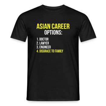 Options de carrière asiatiques Étudiant drôle de tigre parenting - T-shirt homme - noir - Devant - AI Model Male 178 light (178cm)