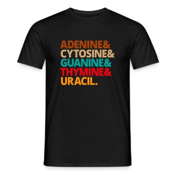 Nukleobasen Biologielehrer DNA-Biologe - Männer T-Shirt - Schwarz - Vorne - AI Model Male 178 light (178cm)
